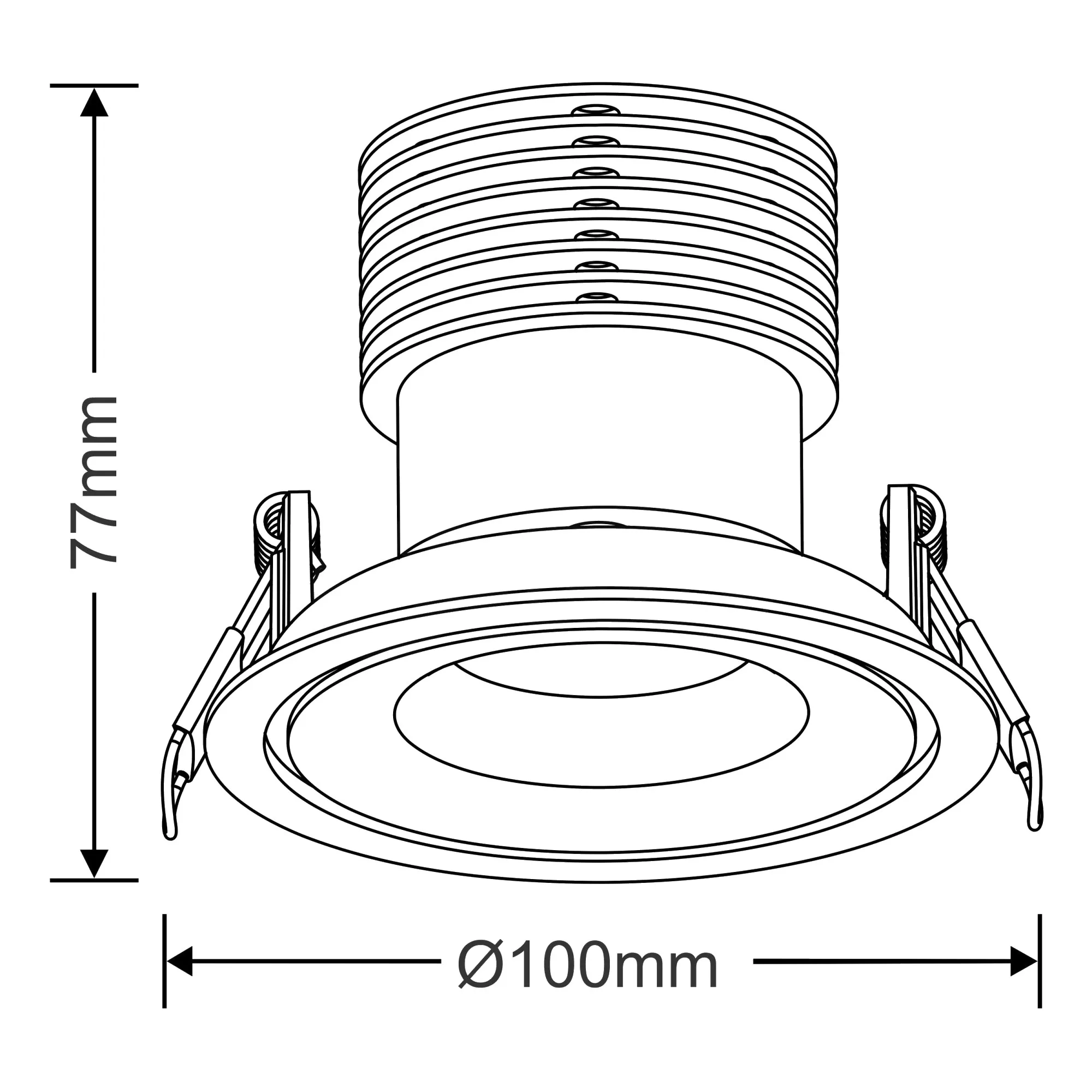 DM200477  Bolor 11, 11W LED Downlight 760lm 25° 3000K IP20